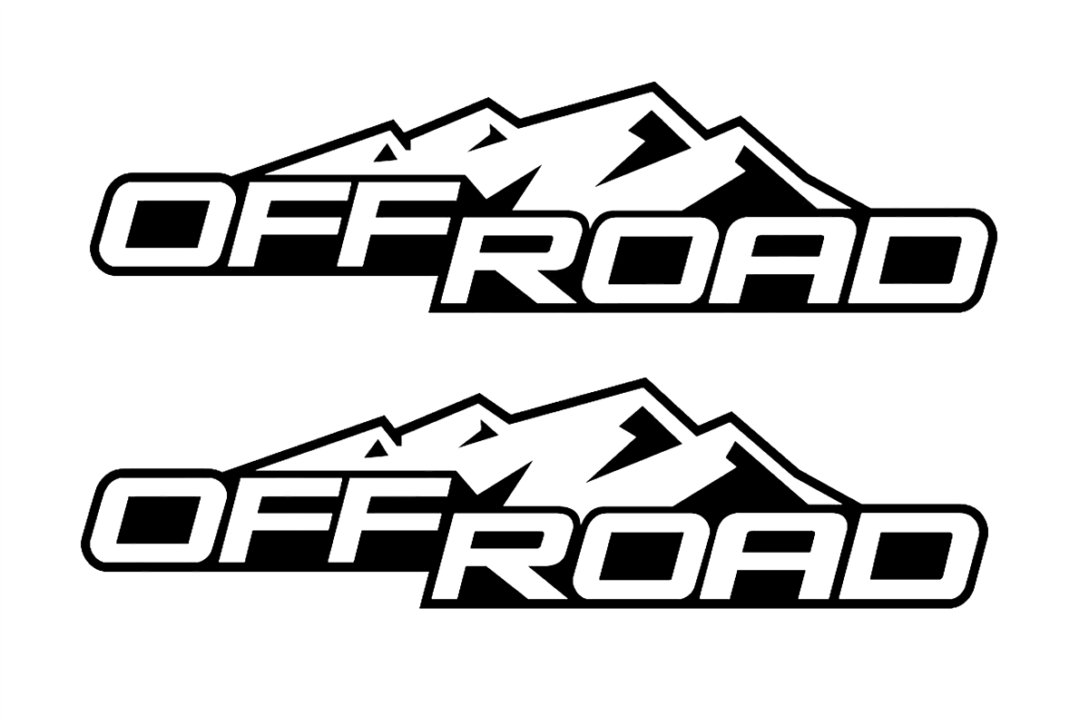 Mountain Off-Road Decal 2PC Set New Fits Jeeps Trucks Cars Universal 13 ...