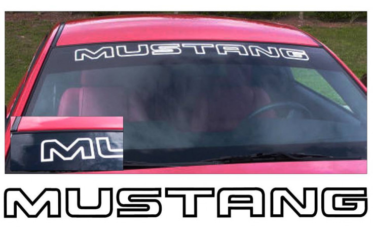 Mustang Windshield Decal - Outline Style - OEM Part # K171 - KLP Customs