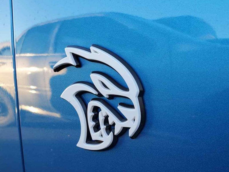 DODGE Charger White Hellcat Badge Left and Right Side NEW OEM MOPAR ...