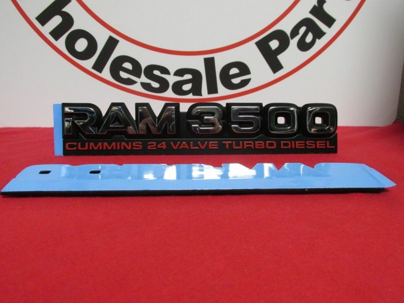 DODGE RAM 3500 Chrome 24 Cummins Turbo Diesel Nameplates Set Of 2 NEW OEM MOPAR - Image 2