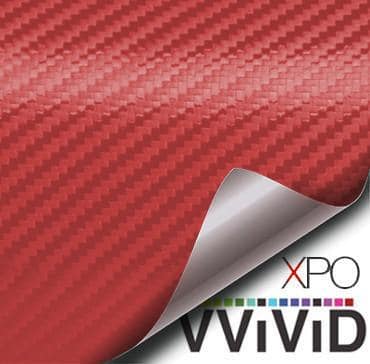VViViD XPO Red Carbon Fiber Car Wrap Vinyl Roll with Air Release Technology  (100FT X 5FT) - KLP Customs